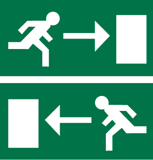 nooduitgang pictogram links/rechts