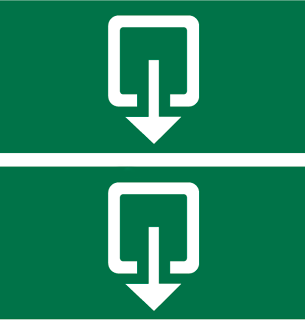 nooduitgang pictogram ( rechtdoor)
