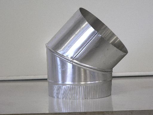 aluminium bocht 45gr 250mm