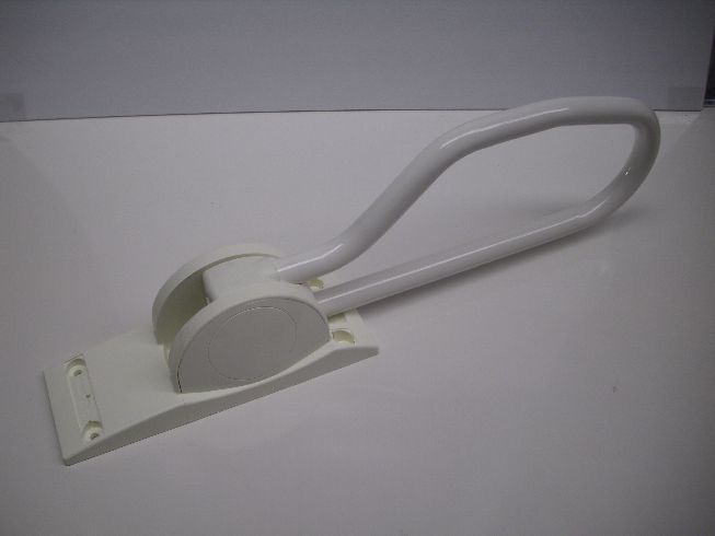 Opklapbeugel 50cm rvscoat/wit