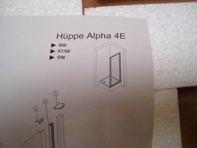 Douchewand zijwand 90x1650mm helder glas (Hüppe) (17)