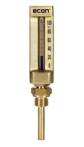 Dompel thermometer 110x35mm 1/2" recht (Econesto)
