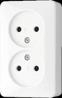 WCD opbouw 2-V AP600 créme-wit (Jung)