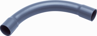 Bocht installatiebuis 5/8" grijs