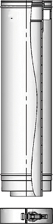 Concentrische buis RVS 80/125 250mm (Burgerhout)