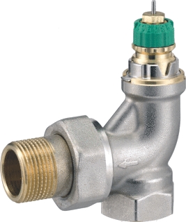 Danfoss RA-DV Dynamic Valve radiatorafsluiter haaks NF 3/4"