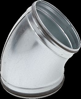 Spiralo K-L gep. bocht 180mm 45° GB