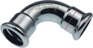 VSH Bocht 90° Xpress STAAL 28x28mm 2xPR
