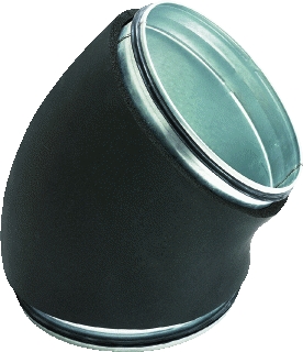 Spiralo K-L bocht 45° 250mm geisoleerd