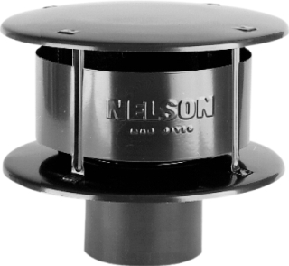 Rookgaskap Nelson 90mm AL zwart (Burgerhout)