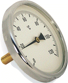Bimetaalthermometer 100mm 0-120°C (Ubel)