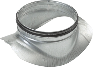 Zadel ZR 125mm K-L 90° voor buis 400-630 Spiralo