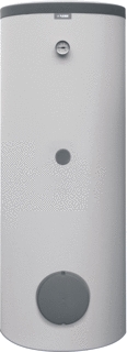 NIBE BA-ST 9030-2FE 300L geemailleerde boiler 2 spiralen