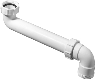 Bocht ruimtebesparend PP wit 1.1/2"wartelx1.1/2"bu.dr. McAlp
