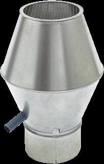 Spiralo deflectorkap DK 200mm verticale uitblaas