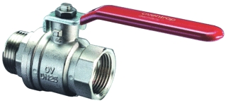 Oventrol Optibal kogelkraan messing DN32 1.1/4'' BIBU