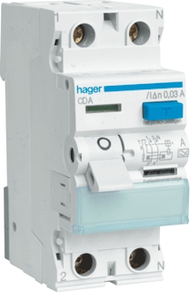 Aardlekschakelaar 2P/40A 30mA CDA240G Type A Hager
