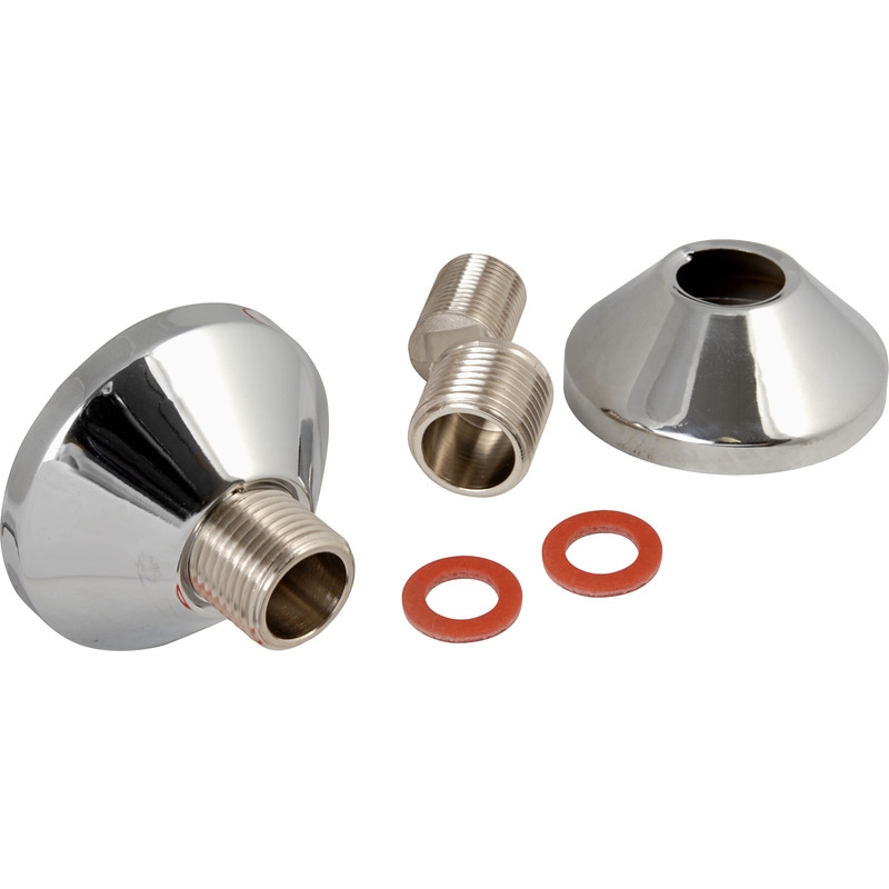BPE S-koppeling met rozet 1/2"x1/2" 9mm