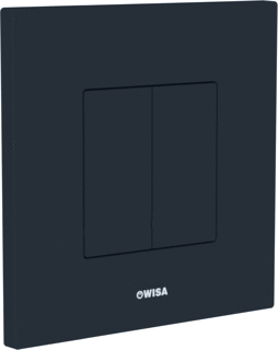 Bedieningspaneel XS Delos DF 2-toets kunststof mat zwart (WI