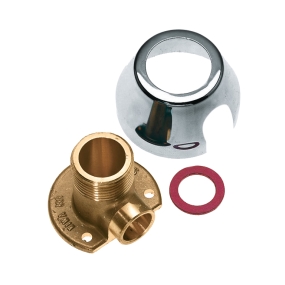 Muurplaatkoppeling met rozet chroom 3/4''x15mm (Bonfix)