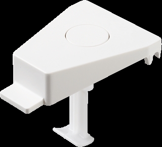 Druktoets/spoelknop zonder spoelonderbreking 500/750 wit Wis