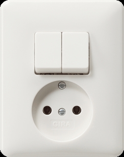 Combinatie WCD z.RA 2P Serie WIT 55 inbouw (Gira)