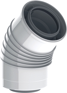 Burgerhout TwinSafe PP plooibocht 100/150 45°