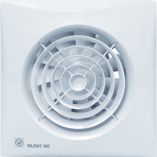 Toiletventilator Silent 200CHZ +timer en vochtsensor